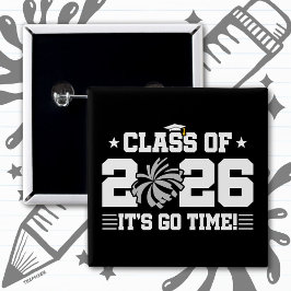 Klas van 2026 Grijs Cheer Afstudeerdesign Het Is T Vierkante Button 5,1 Cm