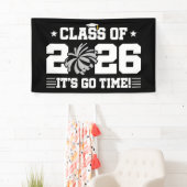 Klas van 2026 Grijs Cheer Afstuderen Het Is Tijd Spandoek (Insitu)