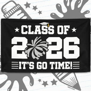 Klas van 2026 Grijs Cheer Afstuderen Het Is Tijd Spandoek