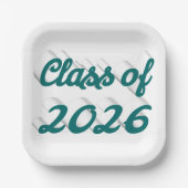 Klas van 2026 groen script afstudeerfeest papieren bordje (Voorkant)