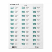 Klas van 2026 groen script afstuderen etiket (Full Sheet)