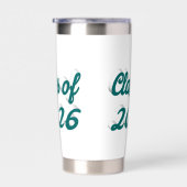 Klas van 2026 groen script afstuderen geïsoleerde drinkbeker (Rechts)