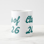 Klas van 2026 groen script afstuderen grote koffiekop (Voorkant)