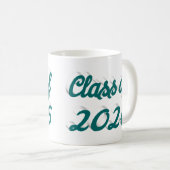 Klas van 2026 groen script afstuderen koffiemok (Voorkant rechts)