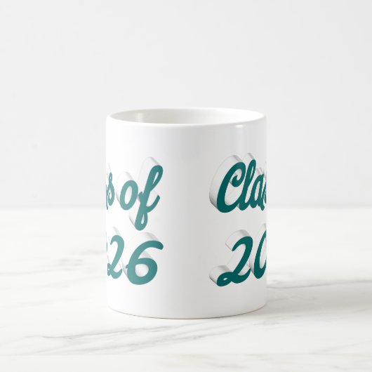 Klas van 2026 groen script afstuderen koffiemok (Center)