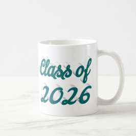 Klas van 2026 groen script afstuderen koffiemok