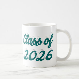 Klas van 2026 groen script afstuderen koffiemok