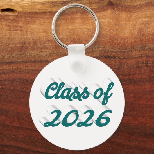 Klas van 2026 groen script afstuderen sleutelhanger (Achterkant)