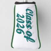 Klas van 2026 groene tekst afstuderen golfheadcover (Draai 90)