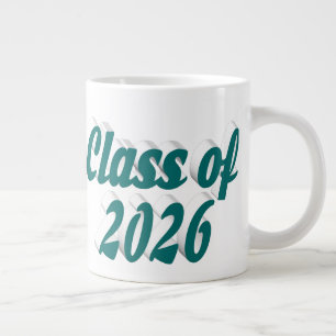Klas van 2026 groene tekst afstuderen grote koffiekop