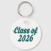 Klas van 2026 groene tekst afstuderen sleutelhanger (Voorkant)