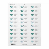 Klas van 2026 groene typografie afstuderen etiket (Full Sheet)