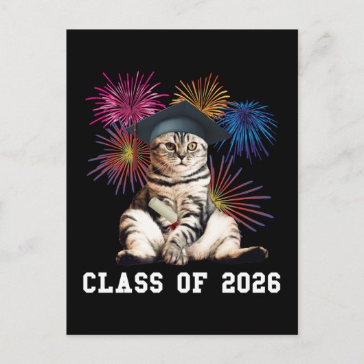 Klas van 2026 kattenliefhebber briefkaart (Voorkant)