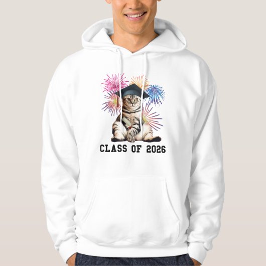 Klas van 2026 Kattenliefhebber Hoodie (Voorkant)