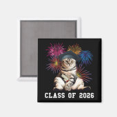 Klas van 2026 Kattenliefhebber Magneet (Voorkant / Achterkant)