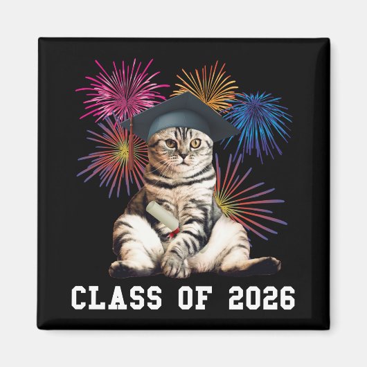 Klas van 2026 Kattenliefhebber Magneet (Voorkant)