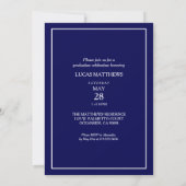 Klas van 2026 Klassiek Navy Aangepaste Foto Afstud Kaart (Achterkant)