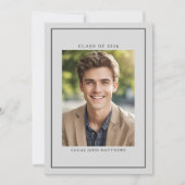 Klas van 2026 Klassieke Aangepaste Foto Afstuderen Kaart (Voorkant)
