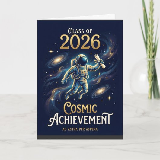 Klas van 2026 Kosmische Prestatie Afstuderen Kaart (Voorkant)