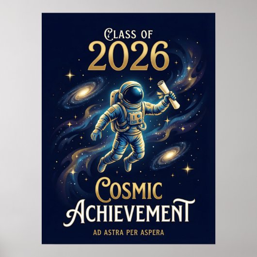 Klas van 2026 Kosmische Prestatie Afstuderen Poster (Voorkant)