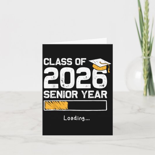 Klas van 2026 Laatste Jaar Loading Grappige Senior Kaart (Voorkant)