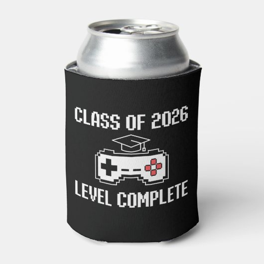 Klas van 2026 Level Compleet Gamen Afstuderen Blikjeskoeler (Blikje Voorkant)