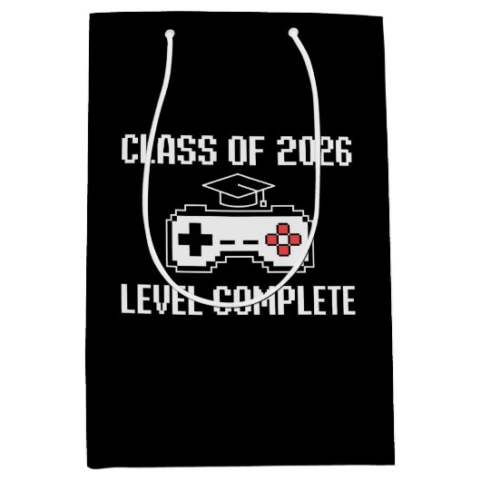 Klas van 2026 Level Compleet Gamen Afstuderen Medium Cadeauzakje (Voorkant)