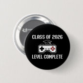 Klas van 2026 Level Complete Gaming Afstuderen Ronde Button 5,7 Cm (Voorkant /achterkant)