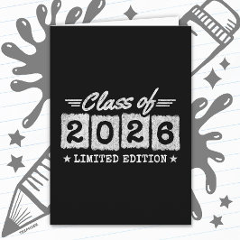 Klas van 2026 Limited Edition Afstudeercitaat Kaart