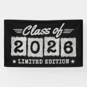 Klas van 2026 Limited Edition Afstudeercitaat Spandoek (Horizontaal)