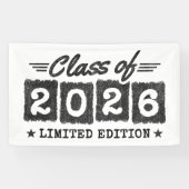 Klas van 2026 Limited Edition Afstudeercitaat Spandoek (Horizontaal)