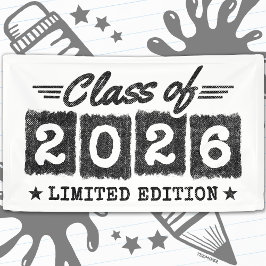Klas van 2026 Limited Edition Afstudeercitaat Spandoek
