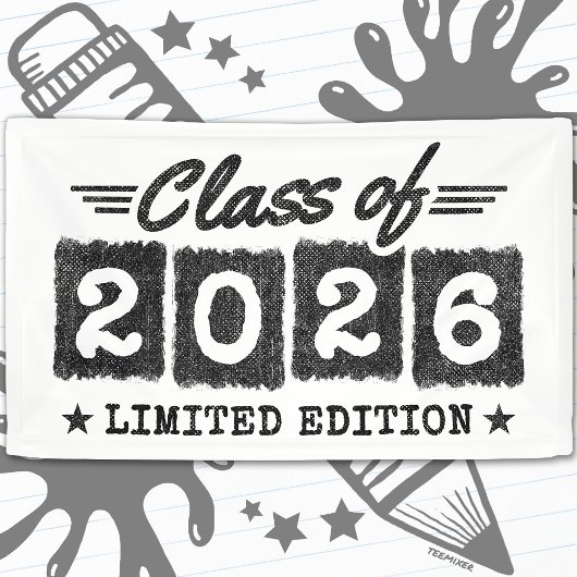 Klas van 2026 Limited Edition Afstudeercitaat Spandoek