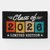 Klas van 2026 Limited Edition Vintage Afstuderen Spandoek (Horizontaal)