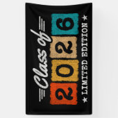 Klas van 2026 Limited Edition Vintage Afstuderen Spandoek (Verticaal)
