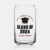 Klas van 2026 Maroon Afstudeercadeau Aangepaste Af Blikvorm Glas (Voorkant)