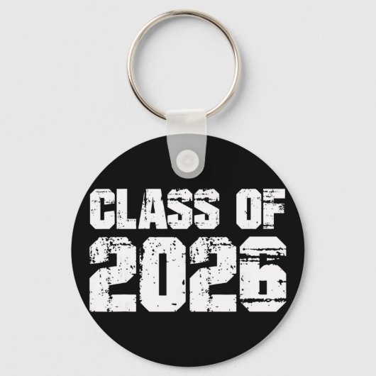 Klas van 2026 middelbare school universiteit afstu sleutelhanger (Voorkant)