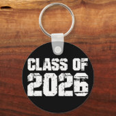 Klas van 2026 middelbare school universiteit afstu sleutelhanger (Voorkant)
