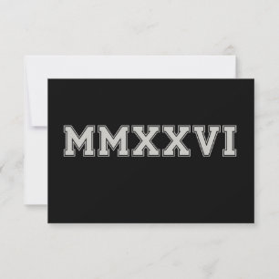 Klas van 2026 MMXXVI Senior 26 Afstudeer Vintage Aankondiging