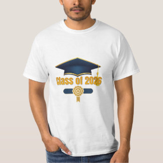 Klas van 2026 – Moderne Afstudeerlettertypografie T-shirt