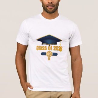 Klas van 2026 – Moderne Afstudeerlettertypografie T-shirt