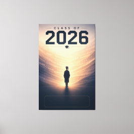 Klas van 2026 Op maat gemaakte naam afstudeerprint Canvas Afdruk
