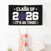 Klas van 2026 Paarse Cheer Afstuderen Het Is Tijd Spandoek (Insitu)