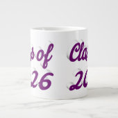Klas van 2026 paarse script afstudeerfeest grote koffiekop (Voorkant)