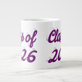 Klas van 2026 paarse script afstudeerfeest grote koffiekop