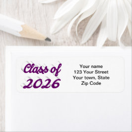Klas van 2026 paarse script afstudeerproject etiket
