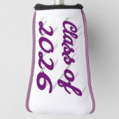 Klas van 2026 paarse script afstuderen golfheadcover (Draai 90)