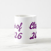 Klas van 2026 paarse script afstuderen koffiemok (Center)
