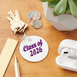 Klas van 2026 paarse tekst  afstuderen  sleutelhanger