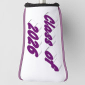 Klas van 2026 paarse typografie afstuderen golfheadcover (Draai 90)